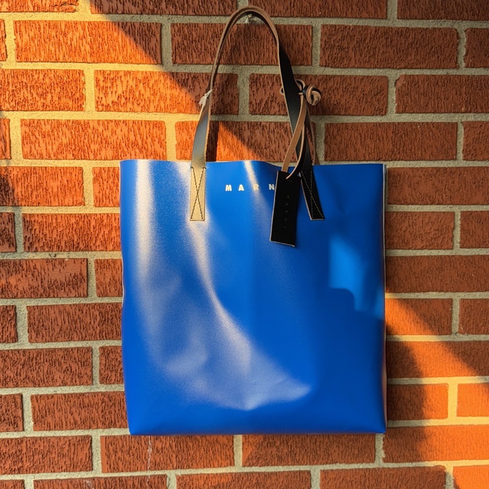 MARNI Tribeca shopping bag royal blue NWT